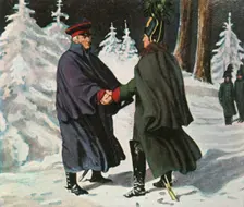 Yorck's meeting with the Russian General Diebitsch, 25 December 1812, (1936). Creator: Unknown