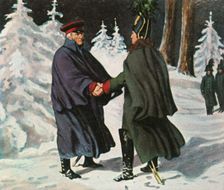 Yorck's meeting with the Russian General Diebitsch, 25 December 1812, (1936). Creator: Unknown