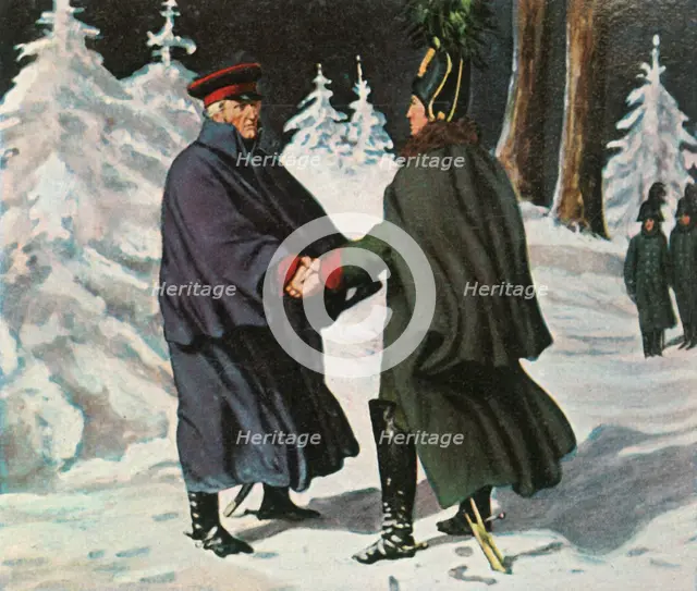 Yorck's meeting with the Russian General Diebitsch, 25 December 1812, (1936). Creator: Unknown.