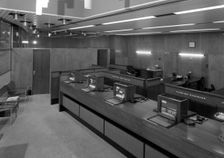 Yorkshire Bank interior, Mexborough, South Yorkshire, 1970. Creator: Michael Walters