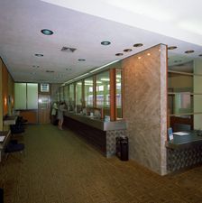 Yorkshire Bank refurbishment, near Barnsley, South Yorkshire, 1972. Creator: Michael Walters