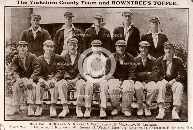 Yorkshire Cricket Team, 1922. Artist: Unknown