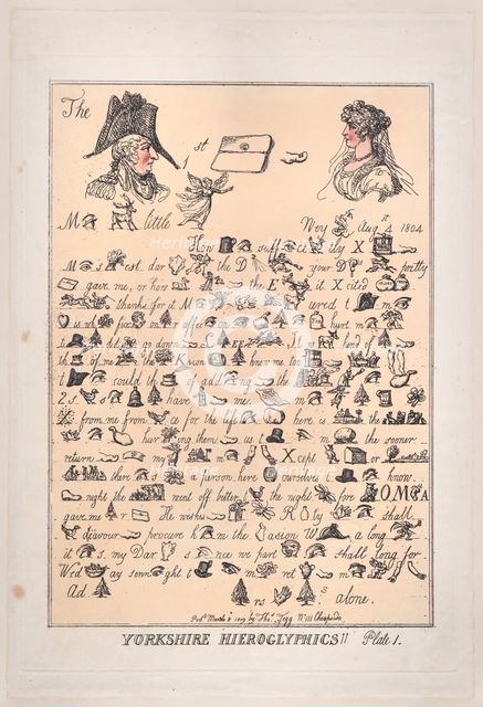 Yorkshire Hieroglyphics, Plate 1, March 8, 1809., March 8, 1809. Creator: Thomas Rowlandson.