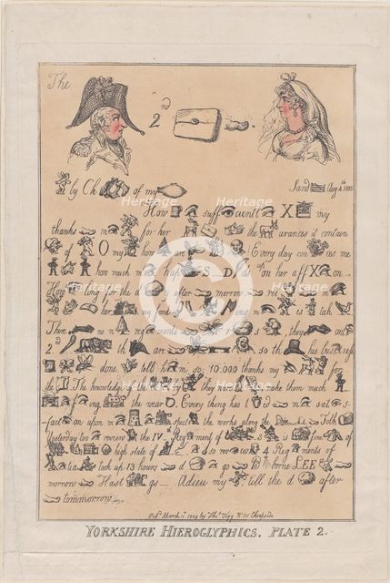 Yorkshire Hieroglyphics, Plate 2, March 11, 1809., March 11, 1809. Creator: Thomas Rowlandson.