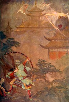 Yorimasa slays the Vampire 1912. Creator: Evelyn Paul