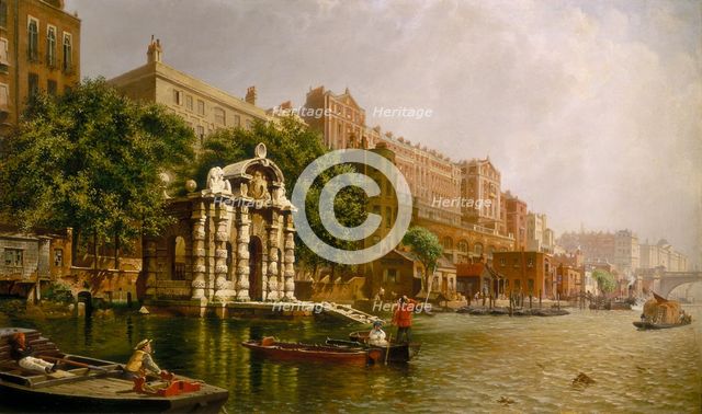'York Water Gate and the Adelphi from the River' 1872.  Creator: John Scorrer O'Connor.