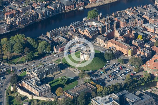 York Castle, Clifford's Tower, Court House and former prisons, York, 2023. Creator: Robyn Andrews.