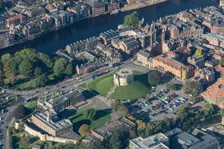 York Castle, Clifford's Tower, Court House and former prisons, York, 2023. Creator: Robyn Andrews