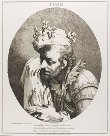 York, from Twelve Characters from Shakespeare, originally published March 15, 1776, published 1809. Creator: John Hamilton Mortimer