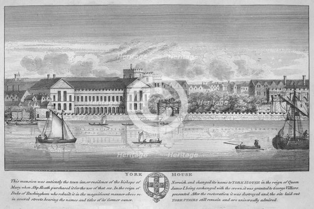 'York House', 1808. Creator: Unknown.
