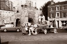 York Mystery Plays outside Bootham Bar, York, Yorkshire, 1964