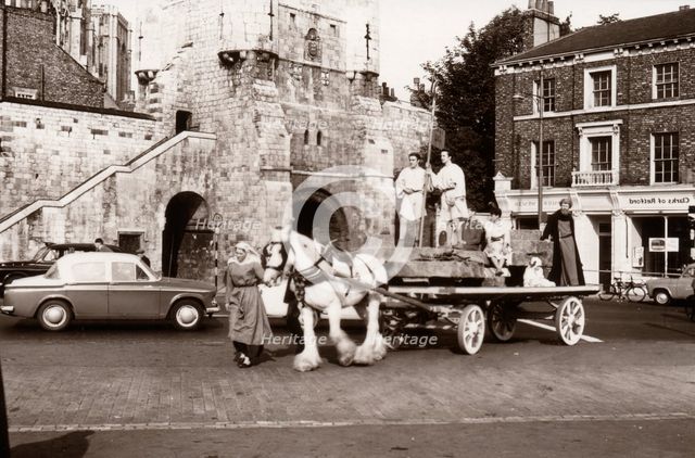 York Mystery Plays outside Bootham Bar, York, Yorkshire, 1964. Artist: Unknown