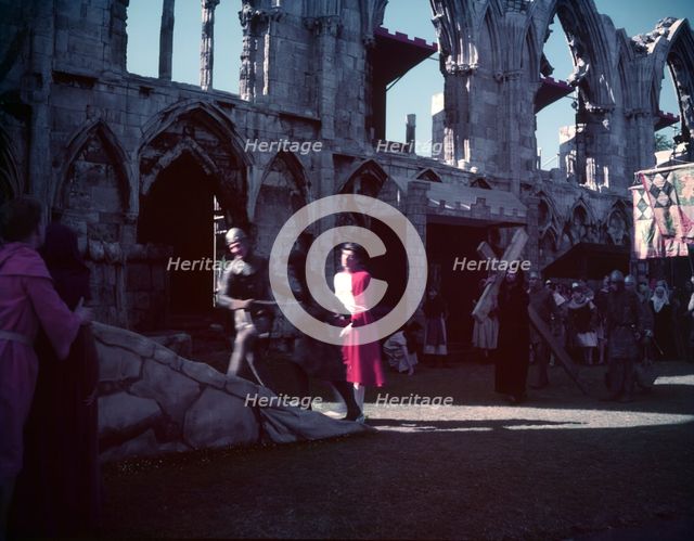 York Mystery Plays, ruins of St Mary's Abbey, York, 1951.  Creator: Arthur Charles Kirby Ware.