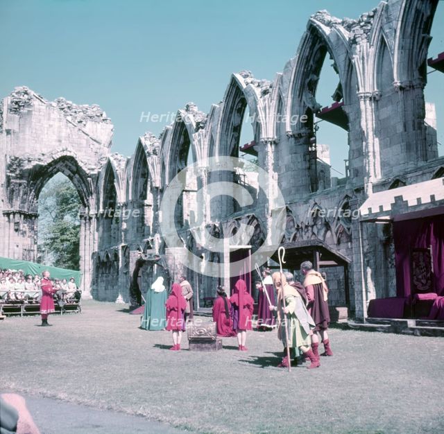 York Mystery Plays, ruins of St Mary's Abbey, York, 1951.  Creator: Arthur Charles Kirby Ware.