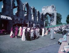 York Mystery Plays, ruins of St Mary's Abbey, York, 1951. Creator: Arthur Charles Kirby Ware
