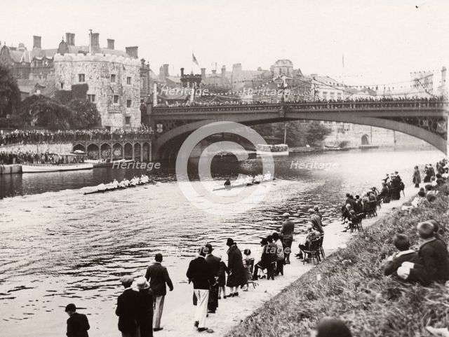 York Regatta, River Ouse, York, Yorkshire, 1928. Artist: Unknown