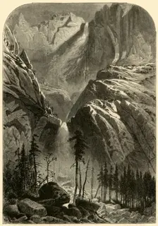 Yosemite Fall 1872. Creator: Alfred Harral