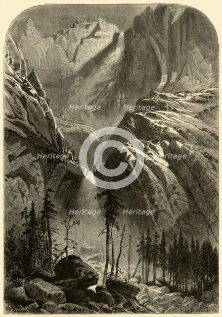 'Yosemite Fall', 1872.  Creator: Alfred Harral.
