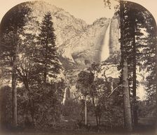 Yosemite Fall. Down the Valley. 2637 Ft., 1861. Creator: Carleton Emmons Watkins