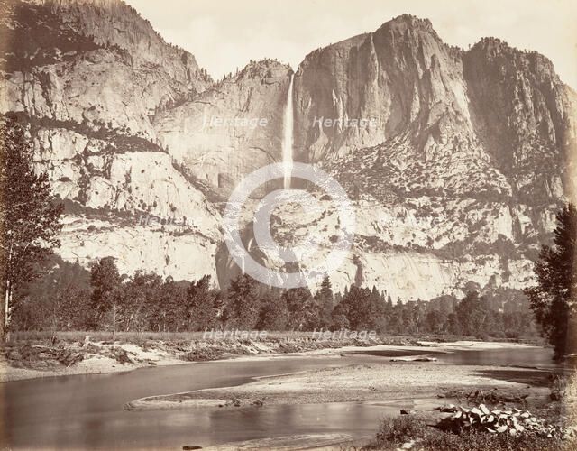 Yosemite Falls, 2,634 feet, ca. 1872, printed ca. 1876. Creator: Carleton Emmons Watkins.