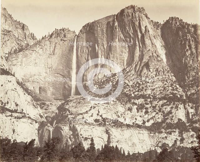 Yosemite Falls, 2,634 feet, ca. 1872, printed ca. 1876. Creator: Carleton Emmons Watkins.