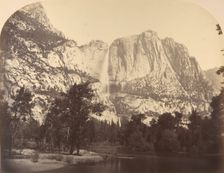 Yosemite Falls, River View, 2637 Feet, 1861. Creator: Carleton Emmons Watkins