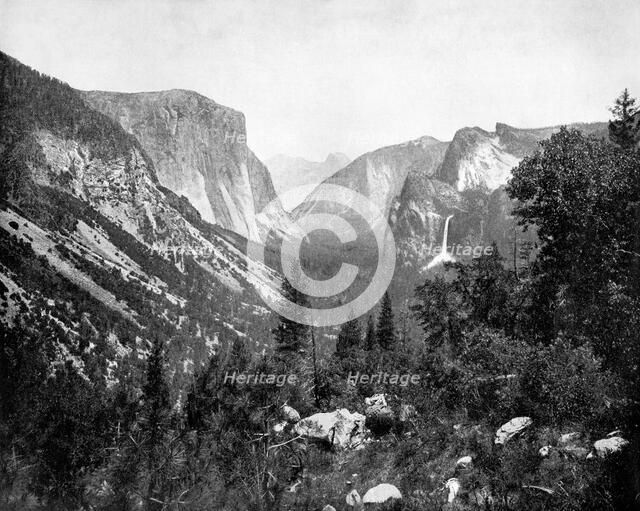 Yosemite Valley from Artist's Point, California, USA, 1893.Artist: John L Stoddard
