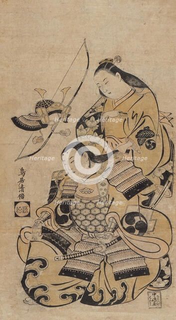 Yoshitsune and Shizuka (Uijin), circa 1704-1711. Creator: Torii Kiyomasu I.