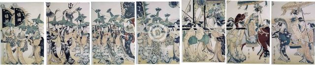 Yoshiwara Impromptu, Japan, c. 1797/98. Creator: Kitagawa Utamaro.