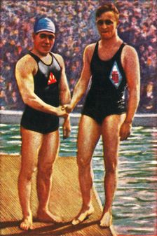 Yoshiyuki Tsuruta and Erich Rademacher, 1928. Creator: Unknown