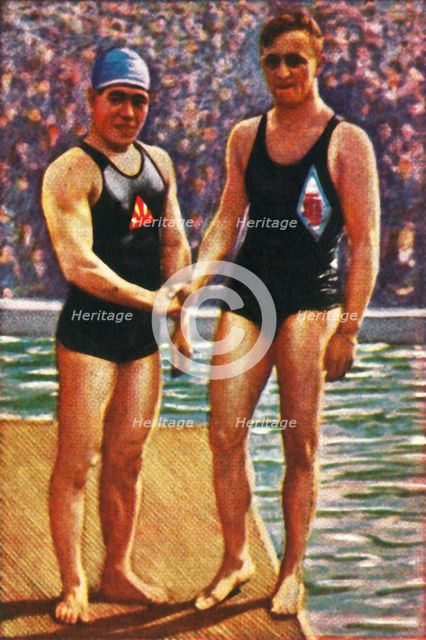 Yoshiyuki Tsuruta and Erich Rademacher, 1928. Creator: Unknown.