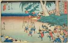 Yoshida—No. 35, from the series "Fifty-three Stations of the Tokaido (Tokaido gojusan..., c.1847/52. Creator: Ando Hiroshige