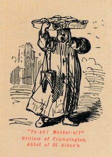 Ya-ah! Macker-el! William of Trumpington, Abbot of St. Alban's . Artist: John Leech