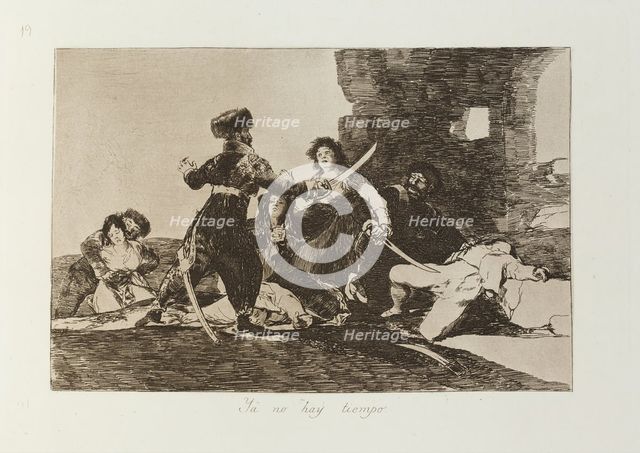 Ya no hay tiempo.; Los Desastres de la Guerra, Madrid 1863. Creator: Francisco Goya.