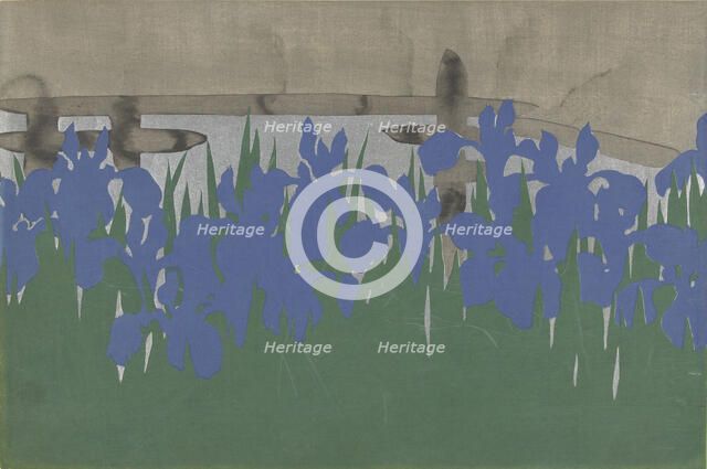 Yatsuhashi (Eight Bridges). From the series "A World of Things (Momoyogusa)", 1909-1910. Creator: Sekka, Kamisaka (1866-1942).