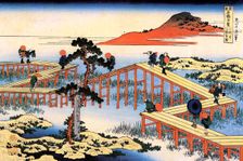 Yatsuhashi in Mikawa Province, c1835. Creator: Hokusai, Katsushika (1760-1849)