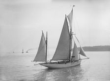 Yawl under way, 1911 Creator: Kirk & Sons of Cowes