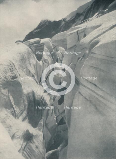 'Yawning Crevasse By The Bergli Above Grindelwald', c1935. Artist: Unknown.