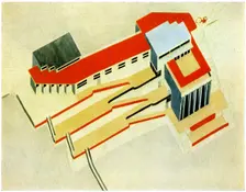 Yacht Club. Artist: Lissitzky, El (1890-1941)