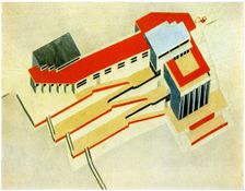 Yacht Club. Artist: Lissitzky, El (1890-1941)