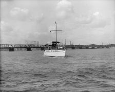 Yacht Althea, bow, between 1907 and 1915. Creator: Unknown