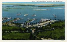 Yacht basin and Bayfront Park, Miami, Florida, USA,1931