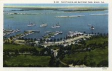 Yacht basin and Bayfront Park, Miami, Florida, USA,1931