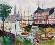 Yacht Basin at Sainte-Anne, Antwerp. Artist: Friesz, Achille-Emile-Othon (1879-1949)