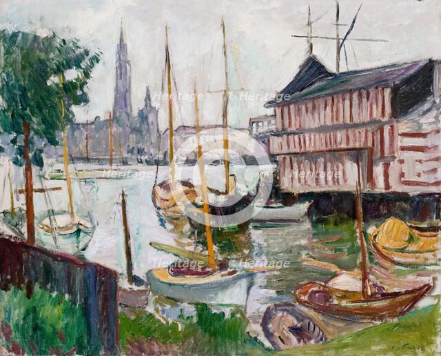 Yacht Basin at Sainte-Anne, Antwerp. Artist: Friesz, Achille-Emile-Othon (1879-1949)