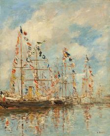 Yacht Basin at Trouville-Deauville, probably 1895/1896. Creator: Eugene Louis Boudin