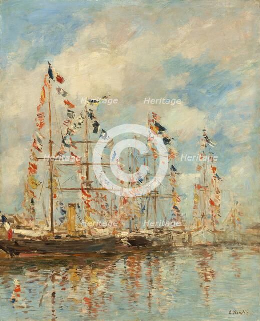 Yacht Basin at Trouville-Deauville, probably 1895/1896. Creator: Eugene Louis Boudin.