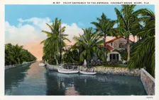 Yacht entrance to the Entrada, Coconut Grove, Miami, Florida, USA, 1931