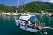 Yacht, Sami, Kefalonia, Greece. Creator: Peter Thompson