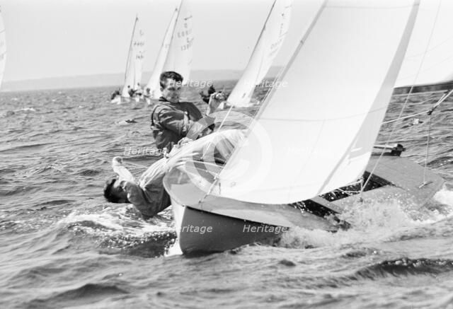 Yacht racing in Öresund between Sweden and Denmark, 1965. Artist: Unknown